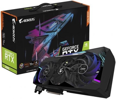Gigabyte Видеокарта PCI-E GIGABYTE 12GB GDDR6X 384bit 8nm 1260/19000MHz 3*HDMI 3*DP HDCP Ret GeForce RTX 3080 (GV-N3080AORUS M-12GD) GV-N3080AORUS M-12GD