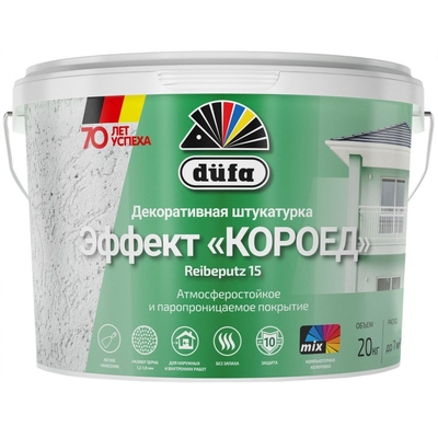 Dufa Штукатурка декоративная «Короед» Dufa Reibeputz, 20 кг 