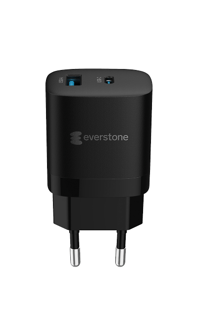 Everstone Зарядное устройство сетевое Everstone EV-AC-PD30QC GaN 33W QC3.0 USB, PPS PD Type-C, черный 