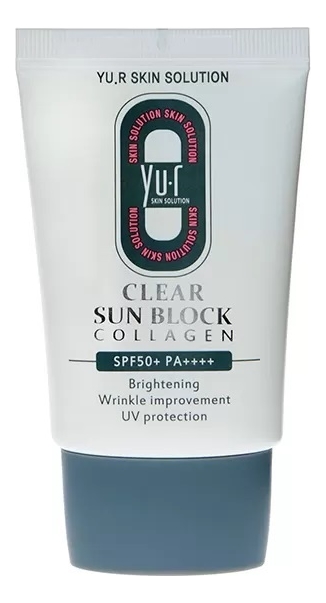 YU.R Yu.r Солнцезащитный крем для лица с коллагеном Clear Sun Block Collagen SPF50+ PA++++ 30мл 