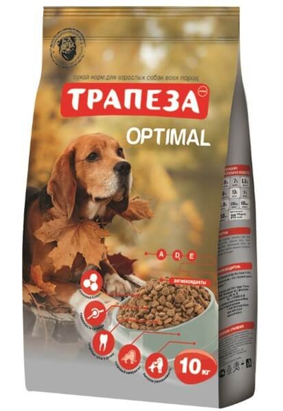 Трапеза Трапеза Оптималь сухой корм для собак содержащихся в городских условиях (2,5 кг) 