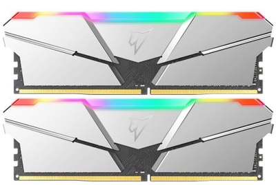 Netac Модуль памяти DDR4 16GB (2*8GB) Netac Shadow RGB PC4-28800 3600MHz CL18 1.35V silver with radiator NTSRD4P36DP-16SC 