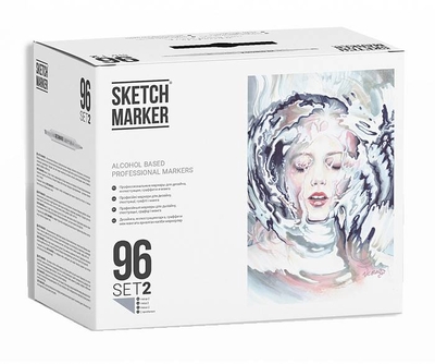 SKETCHMARKER Набор маркеров Sketchmarker 96 set 2 - (96 маркеров в пластиковом кейсе) SM-96SET2