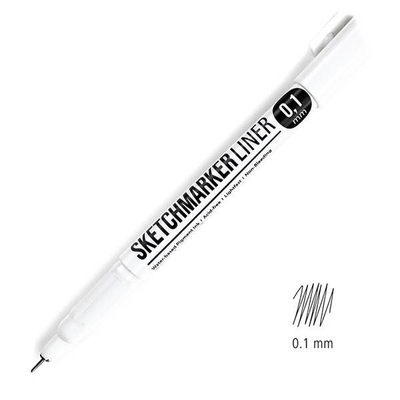 SKETCHMARKER Ручка капиллярная Sketchmarker 0,1мм черный SML-01