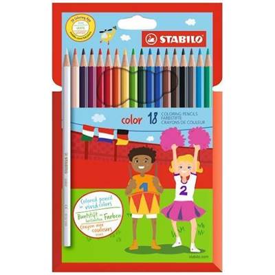 STABILO Набор карандашей цветных Stabilo "Swano Color" 18 цв в картонной коробке 1918-77-11