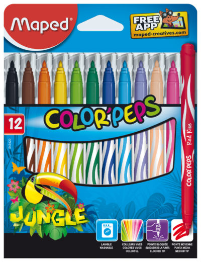 Maped Набор фломастеров Maped "Color peps Jungle" 12 цв в картоне 845420
