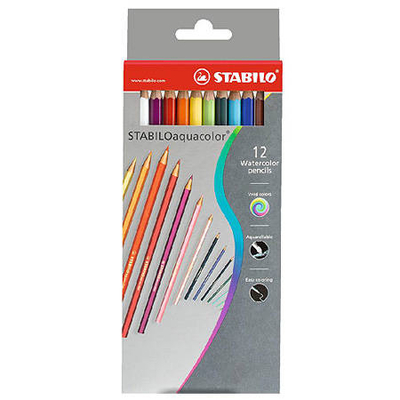 STABILO Набор карандашей акварельных Stabilo "Аquacolor" 12 цв в картоне 1612-5/1612-3
