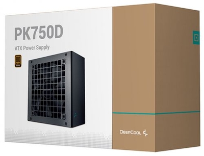 DeepCool Блок питания ATX Deepcool 750W, Active PFC+DC to DC, 80PLUS Bronze, 120mm fan RET PK750D 
