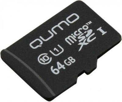 Qumo Карта памяти 64GB Qumo MicroSDXC Class 10 UHS-I QM64GMICSDXC10U1NA 