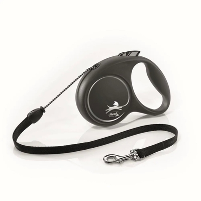 FLEXI Flexi BLACK DESIGN Рулетка-трос для собак до 20 кг, 5 м 