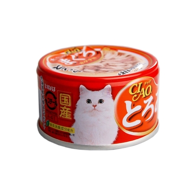 INABA CIAO INABA CIAO консервы для кошек Мраморная вырезка желтоперого тунца с гребешком ипарным филе курицы 