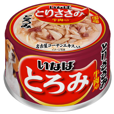 INABA CIAO INABA CIAO Консервы для собак Куриное филе с говядиной, 80гр. 