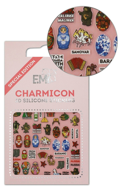 E.Mi E.MI Декор для ногтей Россия 1 / Charmicon 3D Silicone Stickers CSS241