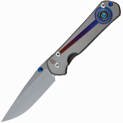 Chris Reeve Нож складной Chris Reeve Large Sebenza 21 Unique Graphics Opal Mosaic Triplet Cabochon, сталь CPM-S35VN, рукоять титан 