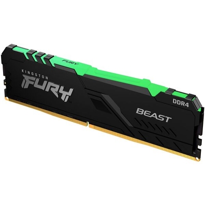 Kingston оперативная память Kingston fury beast rgb 8gb ddr4 pc4-25600 kf432c16bba/8 