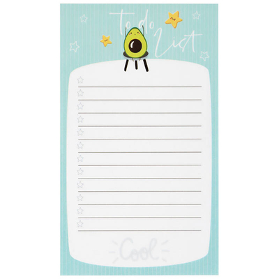 Meshu Блок для записей, склейка (To Do list) MESHU "Avocado" 10,0*17,0 см, 50 л MS_46571