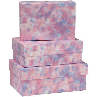 Meshu Набор прямоугольных коробок 3в1, MESHU "Tie-dye.Universe", (19*12*7,5-15*10*5см) MESHU-Кп_41115