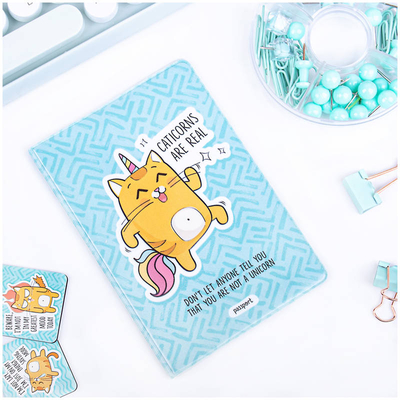 Meshu Обложка для паспорта MESHU "Caticorns", ПВХ, 2 кармана MS_34123