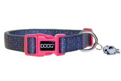 DOOG DOOG Ошейник для собак Marley синий в крапинку XS (Австралия) COLN2-XS