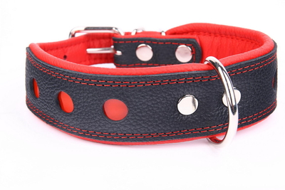 ZOOLESZCZ ZOOLESZCZ Ошейник для собак "NEO Reflective", черно-красный, 55х4см 694/Black-Red