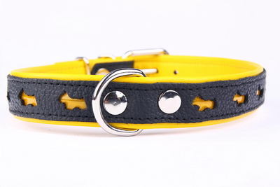 ZOOLESZCZ ZOOLESZCZ Ошейник для собак "Reflective", желто-черный, 57х2.5см 604/Yellow-black