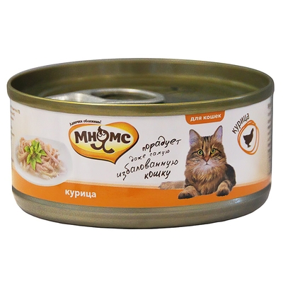 МНЯМС Мнямс Консервы для кошек из курицы в нежном желе, 70г 
