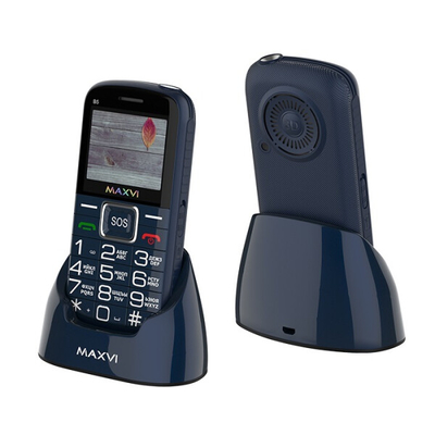 Maxvi мобильный телефон Maxvi b5 (синий) + зу wc 111 