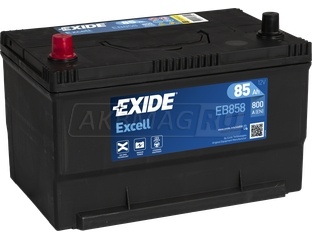 Exide EXIDE Excell EB858 (85L) 800А Прямая полярность 85 Ач (294x189x195) EB858