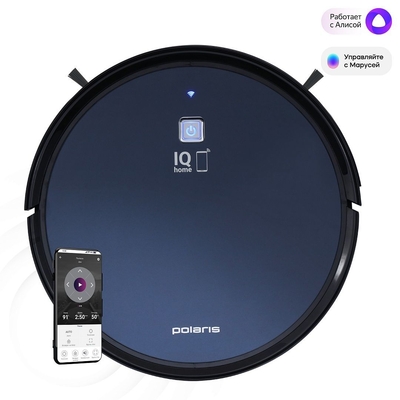 Polaris Робот-пылесос Polaris PVCR 0726 WI-FI IQ Home GYRO PVCR 0726 синий металлик 