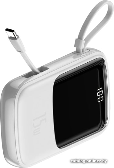 Baseus Внешний аккумулятор Baseus Power Bank Qpow Digital Display 3A 10000mAh White PPQD-A02 PPQD-A02