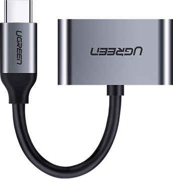 Ugreen Адаптер UGREEN USB-C Hub + USB-C + 3.5mm серый 50596_