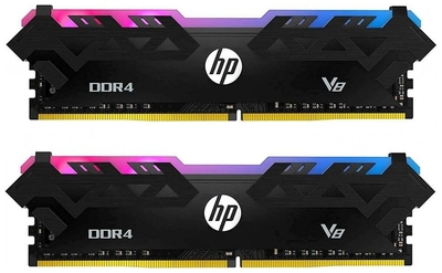 HP Память оперативная DDR4 HP V8 RGB 32Gb (16Gbx2) PC25600, 3200Mhz, (8MG03AA) 8MG03AA#ABB 