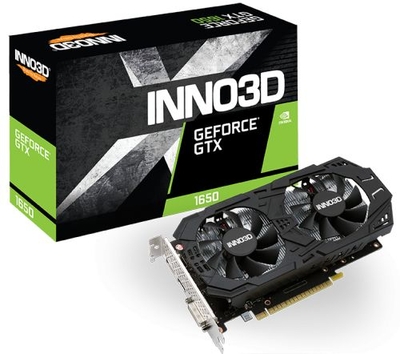 Inno3D Видеокарта PCI-E Inno3D GeForce GTX 1650 TWIN X2 OC (N16502-04D6X-1177VA25) N16502-04D6X-1177VA25