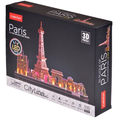 CubicFun 3D пазл с LED-подсветкой: Париж (115 деталей) CubicFun 3D-пазл "Париж" (с LED-подсветкой) L525h