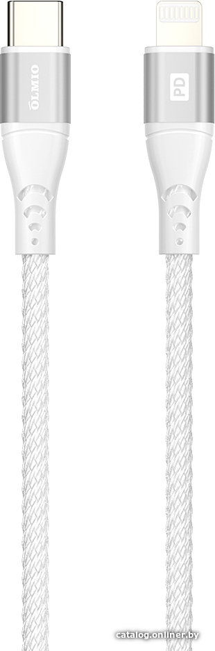 Olmio Кабель MFI Olmio 041659 Type-С - Lightning PD 3A 1.2м белый 041659