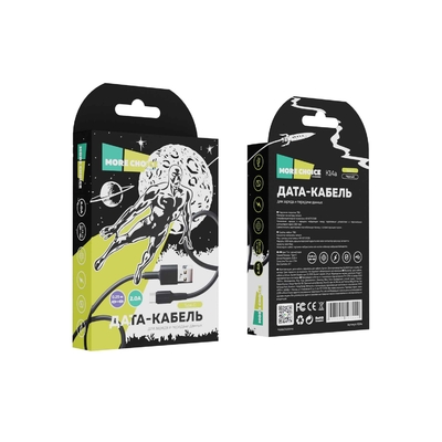 More Choice Дата-кабель More choice K14a 2A Type-C Black USB 0.25m K14A2ATYPECBLACK025