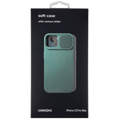 UNBROKE Чехол накладка UNBROKE soft case with camera slider для iPhone 13 Pro Max, зеленая УТ000027783