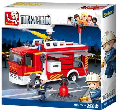 Sluban Конструктор "Пожарная машина" (343дет) SLUBAN М38-В0626 М38-В0626