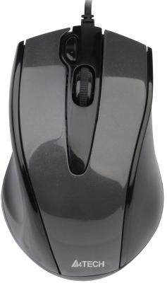 A4Tech Мышь проводная A4TECH N-500F-1 V-Track Padless серый чёрный USB N-500F-1 V-Track Padless