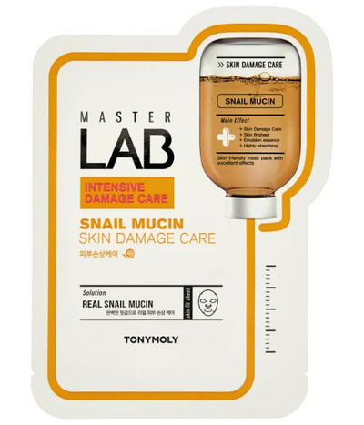 TonyMoly TONYMOLY Тканевая маска для лица с муцином улитки MASTER LAB REAL SNAIL MUCIN, 19г 397244
