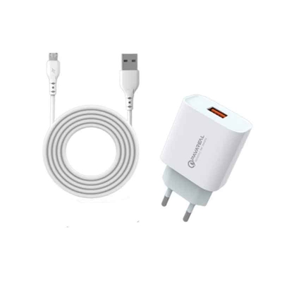 Pavareal Сетевое зарядное устройство PAVAREAL WC66 1 USB QC 3.0 + кабель DC181L LIGHTNING, белый УТ000031846