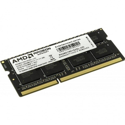 Amd Память SoDimm AMD Radeon 1x8Gb DDR3 1600 1.35V (R538G1601S2SL-UOBULK) 