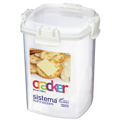 Sistema Контейнер для крекеров Sistema Klip It Cracker Accents, 900 мл White (61332) 