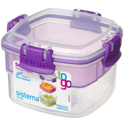 Sistema Контейнер двухуровневый Sistema To-Go Snacks, 400 мл Violet (21320) 