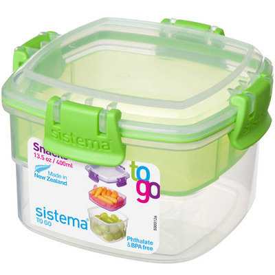 Sistema Контейнер двухуровневый Sistema To-Go Snacks, 400 мл Green (21320) 