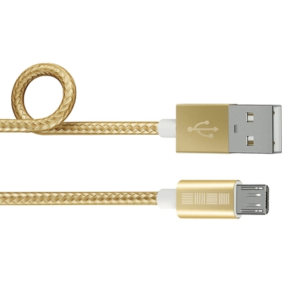 InterStep Кабель InterStep USB-miсroUSB, 2 м, Gold (IS-DC-MCUSBNYGL-200B201) 