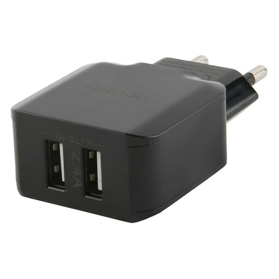 Red Line Сетевое зарядное устройство Red Line 2 USB, 2.4A + Type-C Black (УТ000013632) 