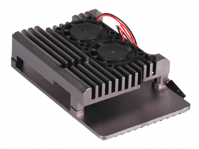 Qumo Корпус Qumo Aluminium Case with double black fans, for Raspberry Pi 4, grey RS007 32883