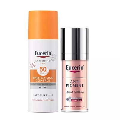 Eucerin Набор "Против пигментации": сыворотка 30 мл + солнцезащитный флюид SPF 50+, 50 мл Eucerin ЭХ99989438600