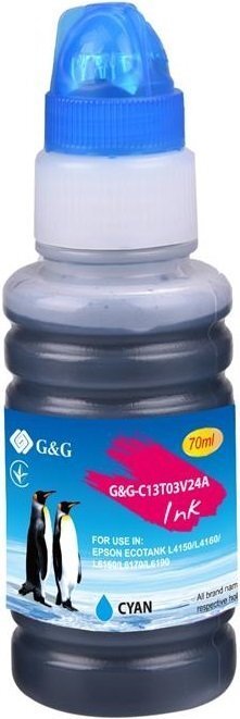 G and G Чернила G&G GG-C13T03V24A 101C голубой 70мл для Epson L4150/L4160/L6160/L6170 G and G GG-C13T03V24A